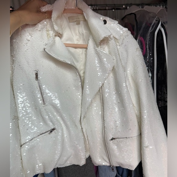 NWOT sequin moto jacket - Picture 1 of 12